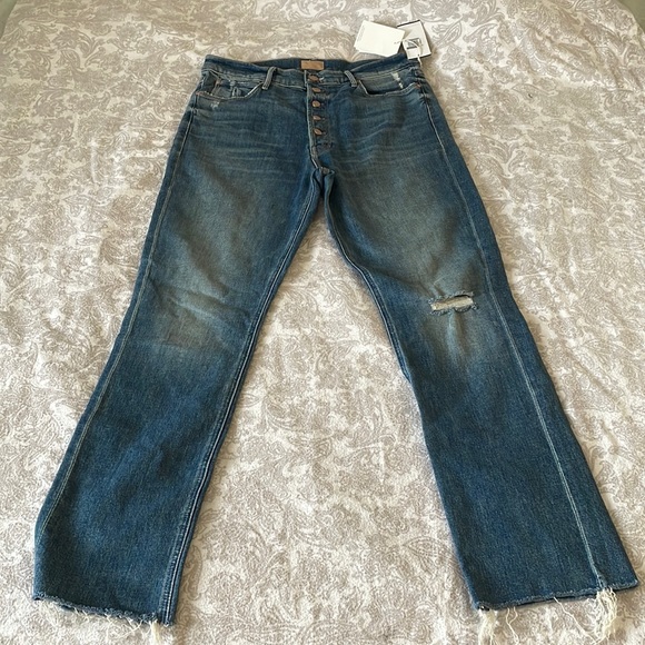 MOTHER The Pixie Dazzler Ankle Fray in Love Pop size 30, NWT - Picture 3 of 8